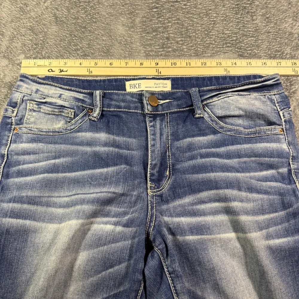 BKE Payton Straight Leg Jeans Womens 31x31.5 Medium Wash Mid Rise Stretch Denim - Picture 4 of 8